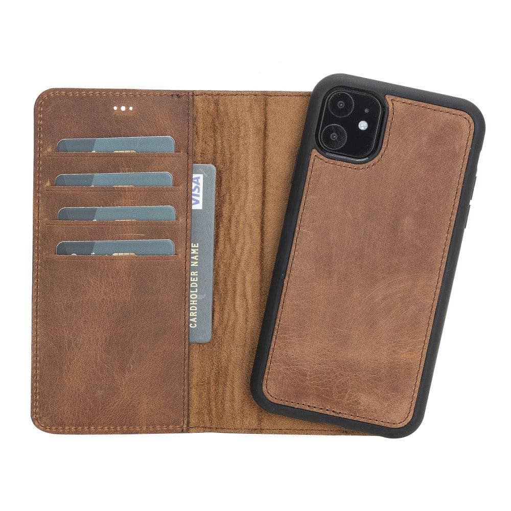 Apple iPhone 11 Series Compatible Leather Wallet Case