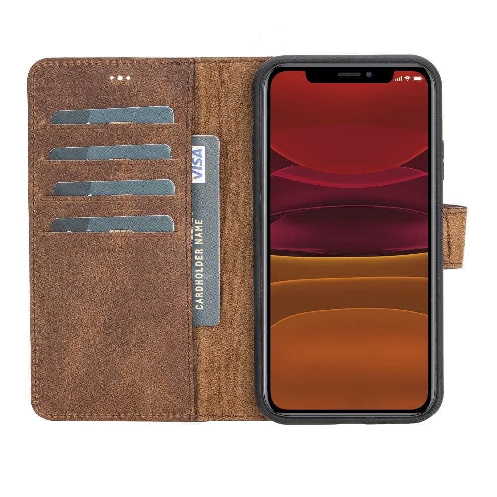 Apple iPhone 11 Series Compatible Leather Wallet Case