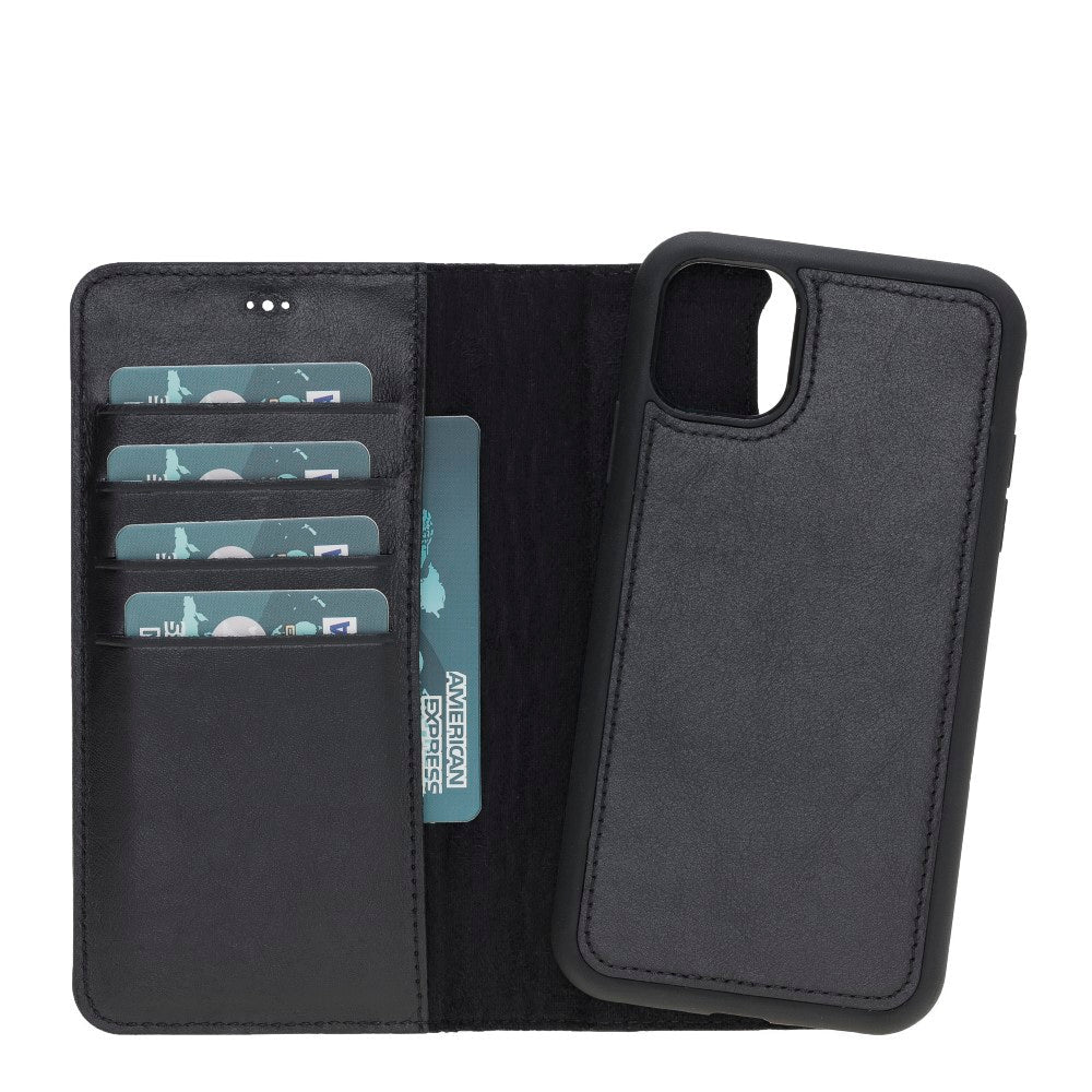 Apple iPhone 11 Series Compatible Leather Wallet Case