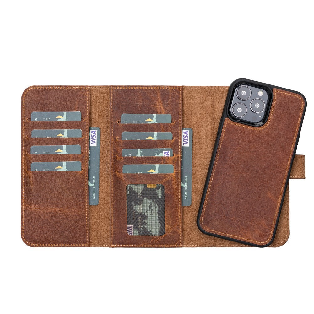 Apple iPhone 13 Series Leather Wallet Case Santa