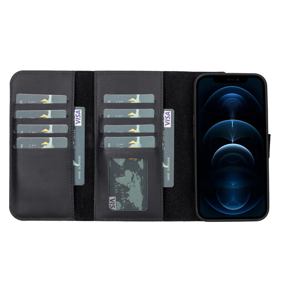Santa iPhone 13 Pro Leather Detachable Wallet Case