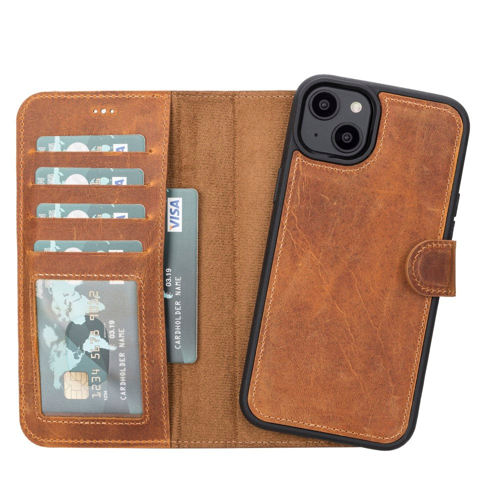 Apple iPhone 14 Series Leather Wallet Case MWWN
