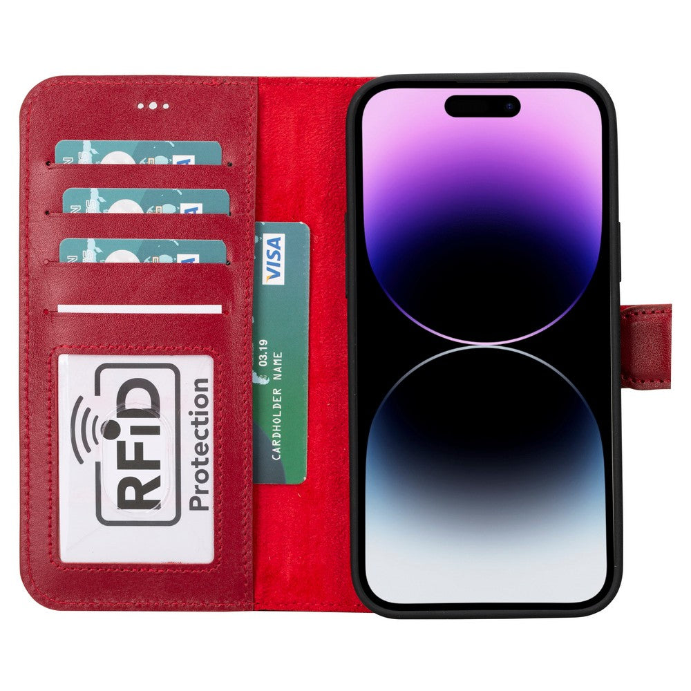 Apple iPhone 15 Series Leather Wallet Case MWWN