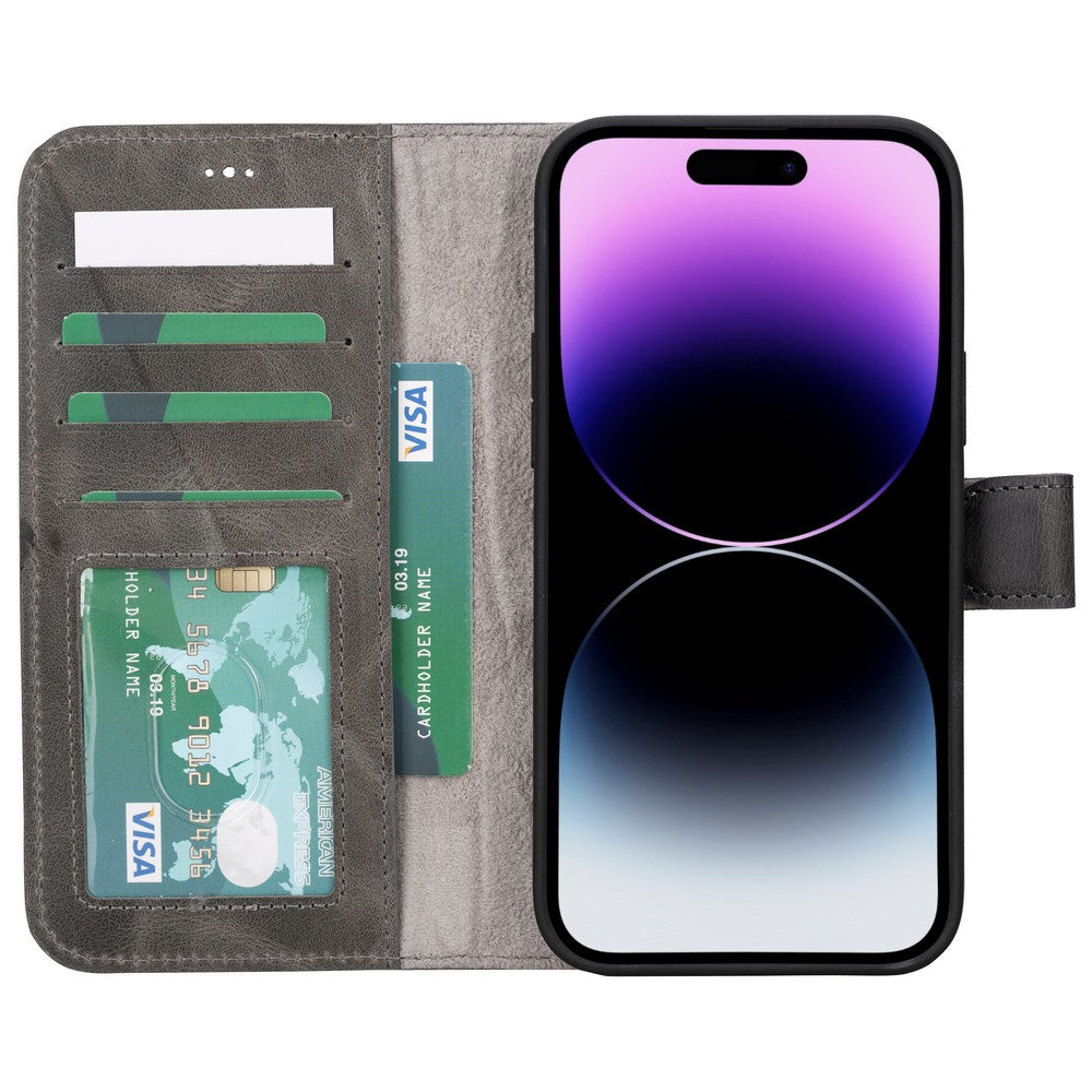 Apple iPhone 15 Series Leather Wallet Case MWWN