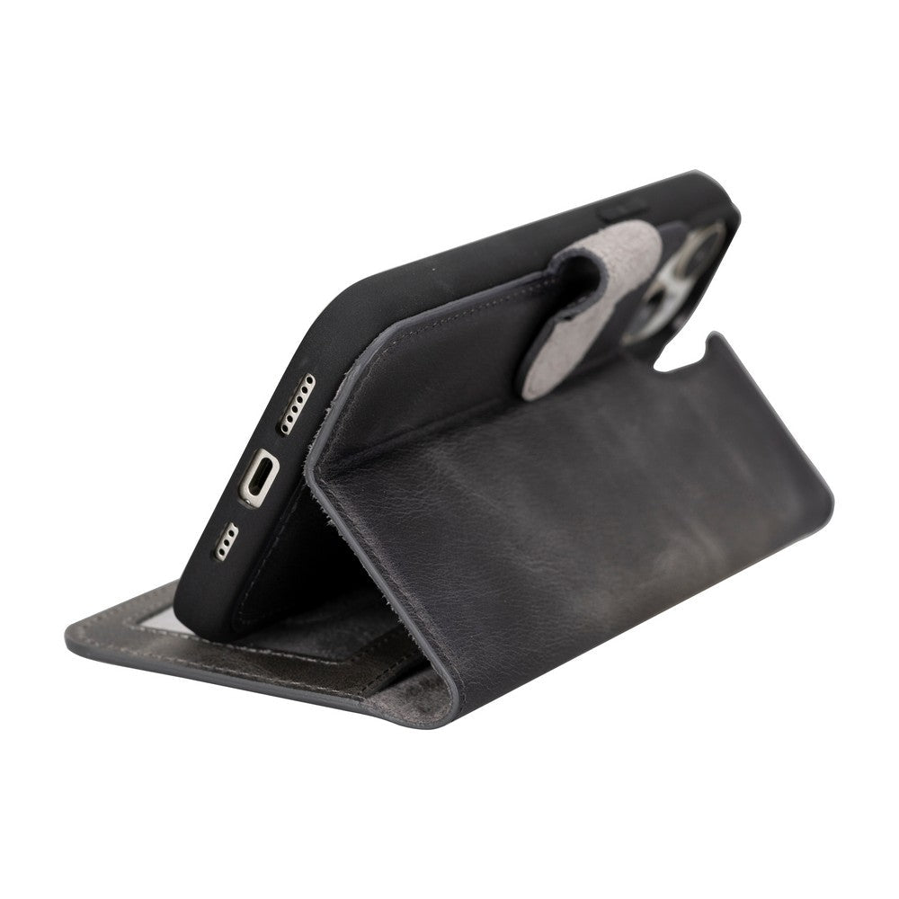 Apple iPhone 15 Series Leather Wallet Case MWWN