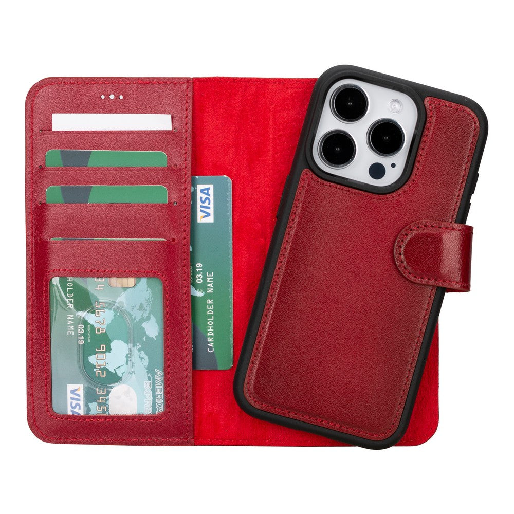 Apple iPhone 15 Series Leather Wallet Case MWWN