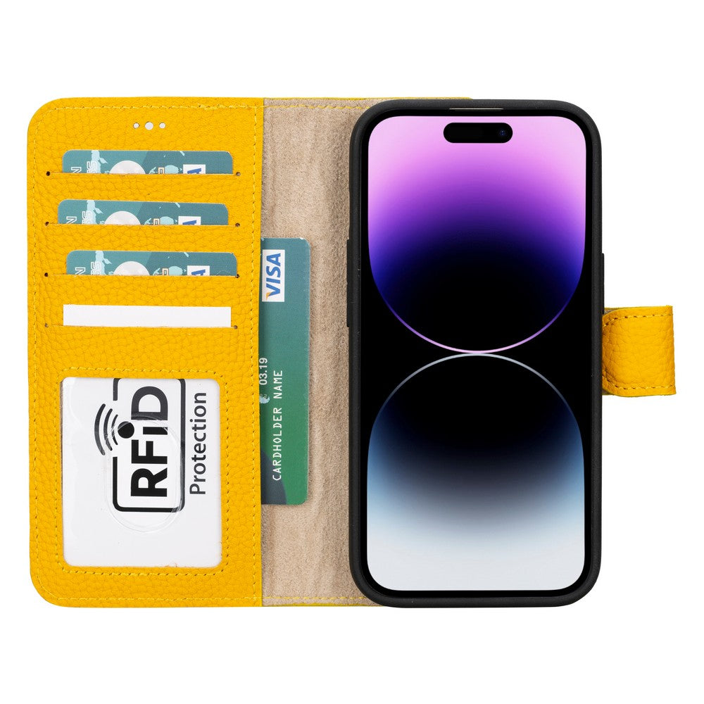 Apple iPhone 15 Series Leather Wallet Case MWWN