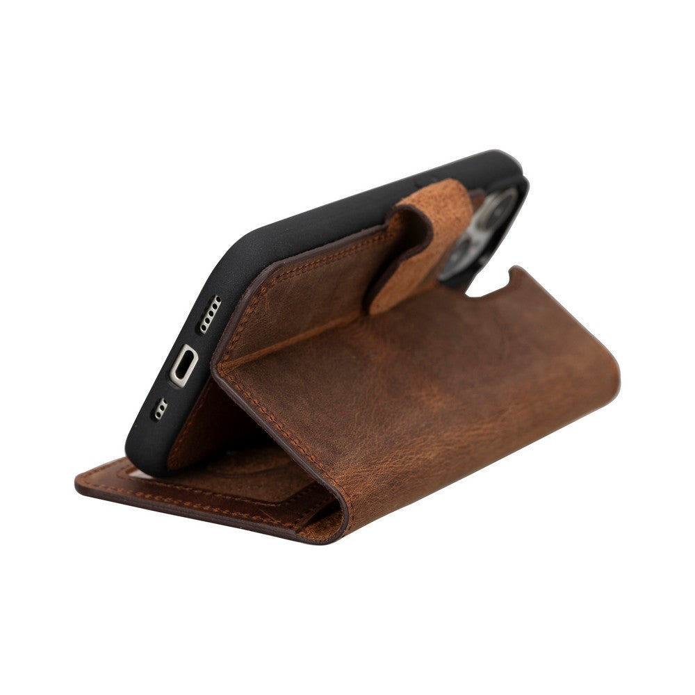 Apple iPhone 15 Series Leather Wallet Case MWWN