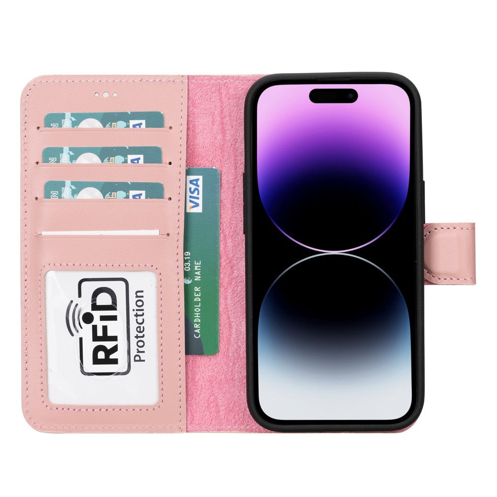 Apple iPhone 15 Series Leather Wallet Case MWWN