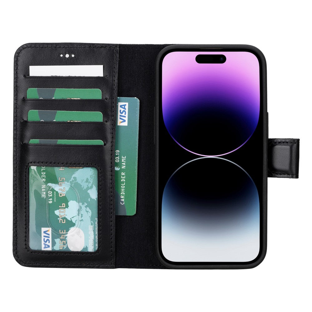 Apple iPhone 15 Series Leather Wallet Case MWWN