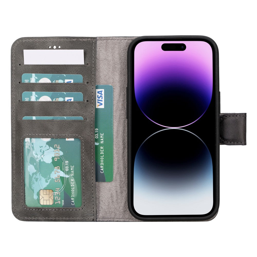 Apple iPhone 15 Series Leather Wallet Case MWWN