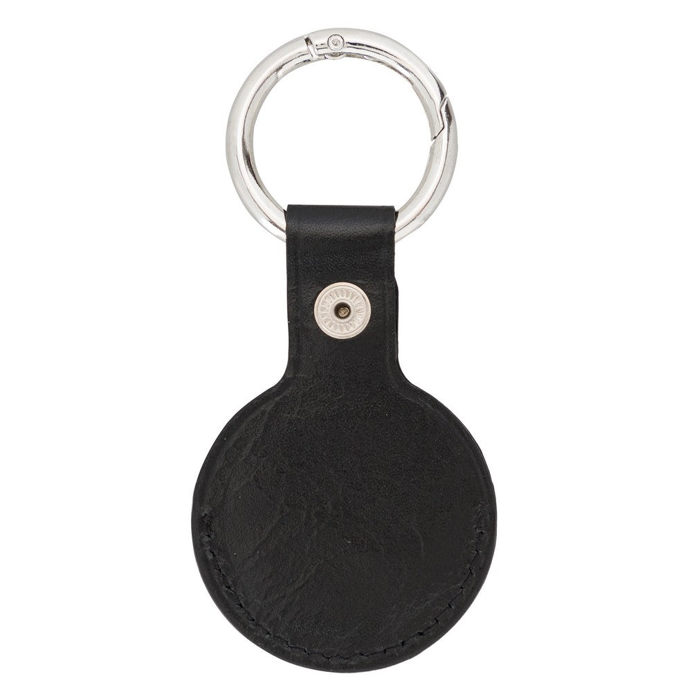 Apple AirTag Compatible Leather Keychain Arta RST1 Black