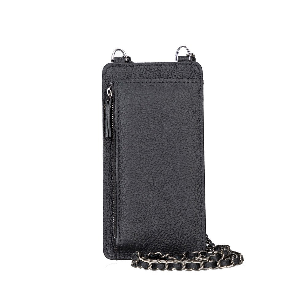 Handmade Leather Wallet Phone Case Crossbody Bag with Chain (Cadenza)