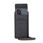 Handmade Leather Wallet Phone Case Crossbody Bag with Chain (Cadenza)