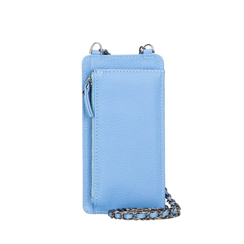 Handmade Leather Wallet Phone Case Crossbody Bag with Chain (Cadenza)