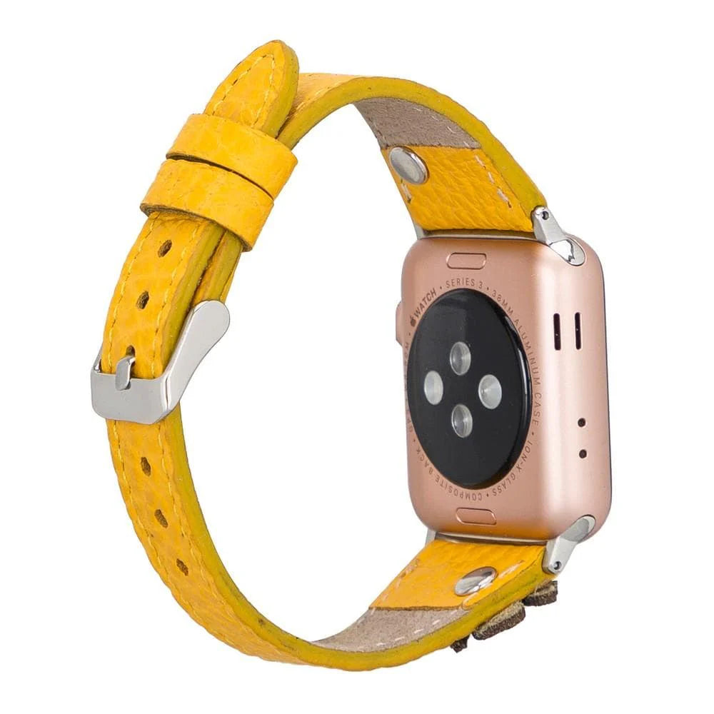 Flower Slim Leather Apple Watch Band