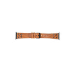 Cross Leather Apple Watch Band with Black Trok