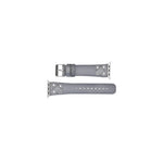 Cross Leather Apple Watch Band with Silver Trok