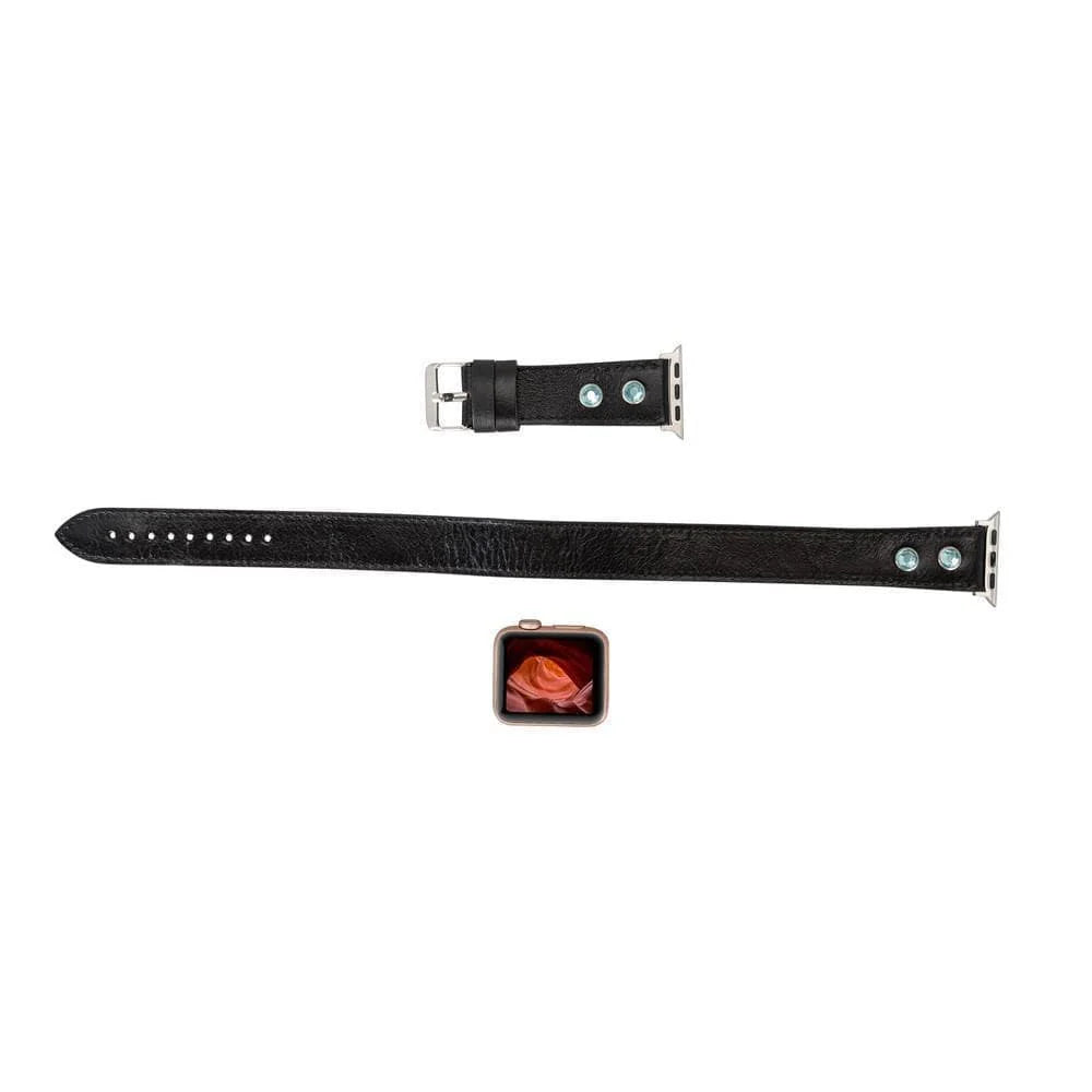 Solitare Double Tour Leather Apple Watch Band
