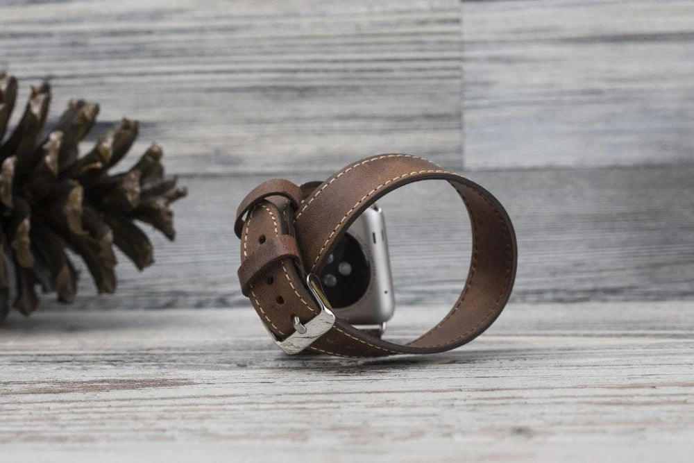 Double Tour Leather Apple Watch Band