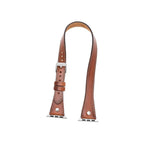 Hector Double Tour Leather Apple Watch Band with Silver Trok