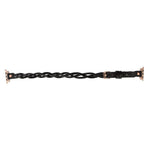 Peggy Ferro Leather Double Tour Apple Watch Band with Rose Gold Trok