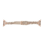 Wanda Braided Leather Apple Watch Band with Rose Gold Trok