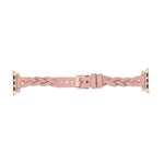 Wanda Braided Leather Apple Watch Band with Rose Gold Trok