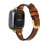 Ferro Leather Apple Watch Band with Gold Trok