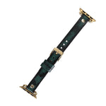 Ferro Leather Apple Watch Band with Gold Trok