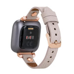 Ferro Leather Apple Watch Band with Rose Gold Trok