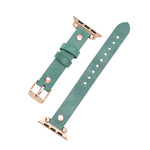 Ferro Leather Apple Watch Band with Rose Gold Trok
