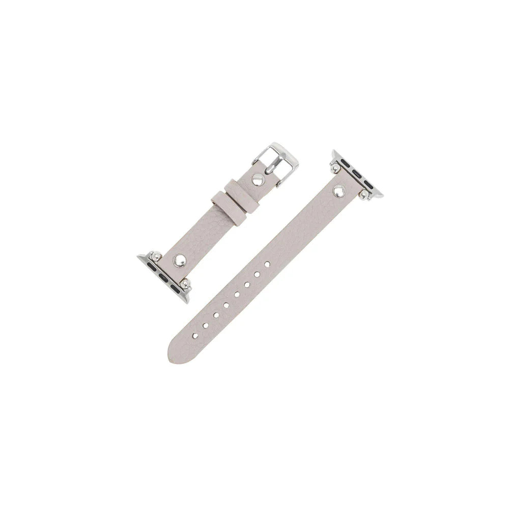 Ferro Apple Watch Leather Band with Silver Trok