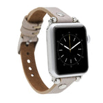 Ferro Apple Watch Leather Band with Silver Trok