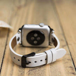 Ferro Apple Watch Leather Band with Silver Trok