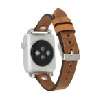 Ferro Apple Watch Leather Band with Silver Trok