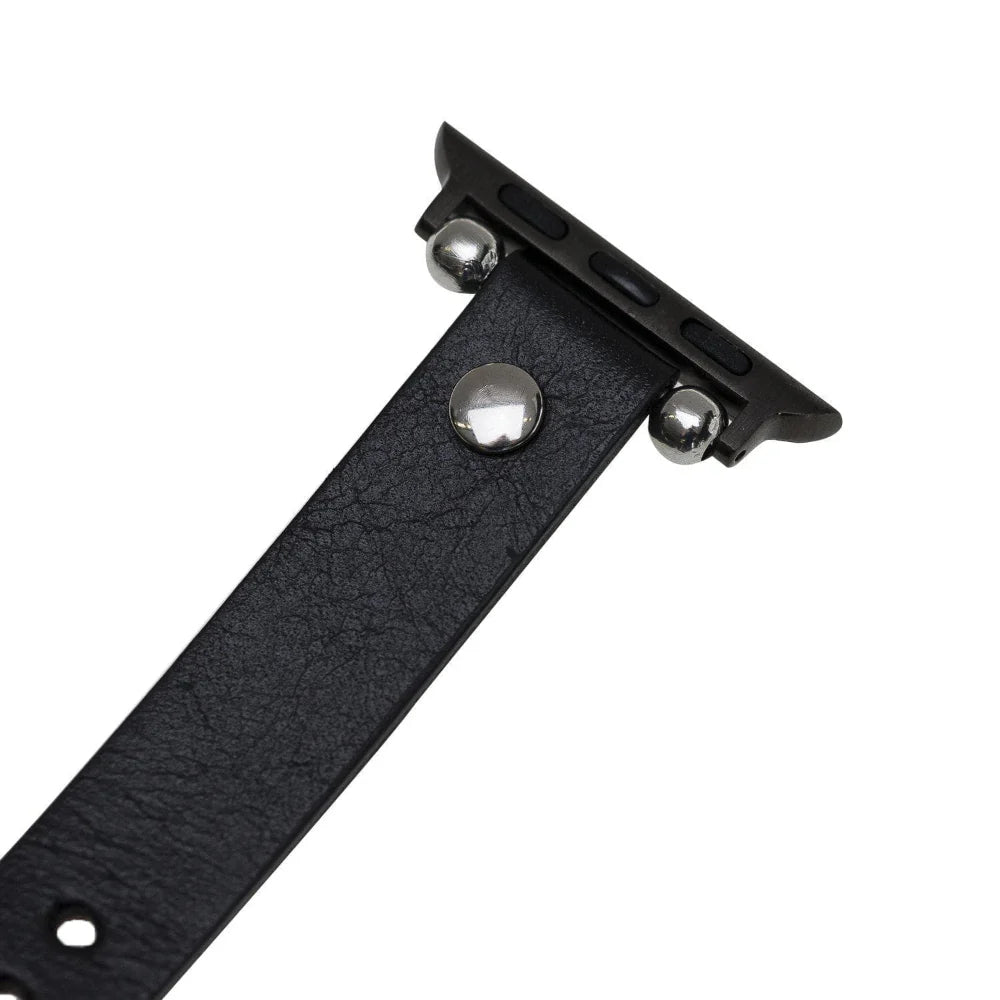 Ferro Apple Watch Leather Band with Silver Trok