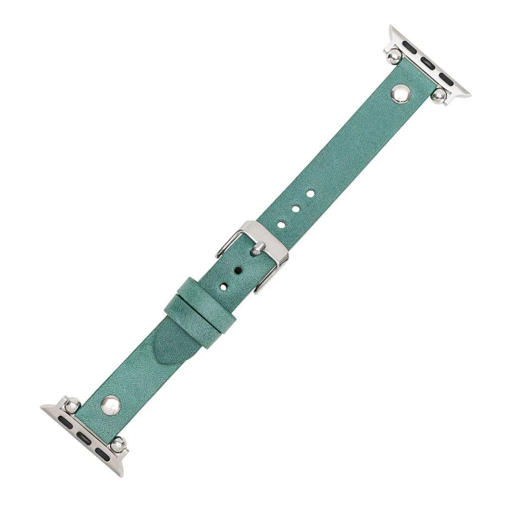Ferro Apple Watch Leather Band with Silver Trok