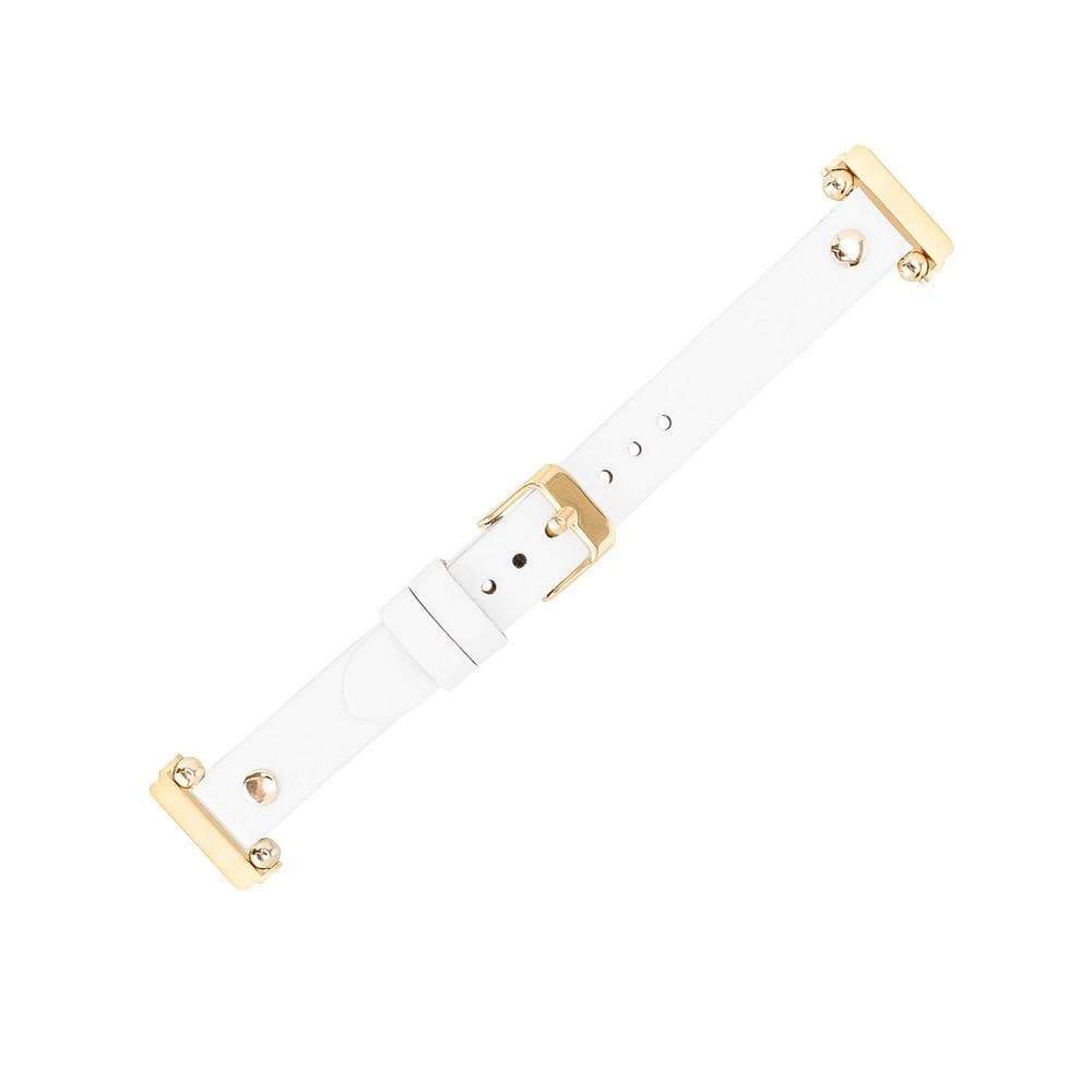 Ferro Leather Fitbit Watch Band with Gold Trok