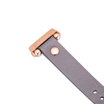 Ferro Leather Fitbit Watch Band with Gold Trok