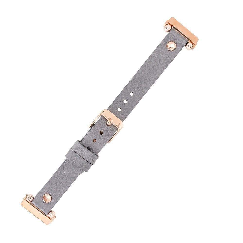 Ferro Leather Fitbit Watch Band with Gold Trok