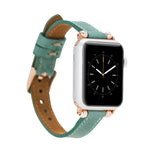Ferro Leather Fitbit Watch Band with Rose Gold Trok