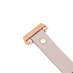 Ferro Leather Fitbit Watch Band with Rose Gold Trok