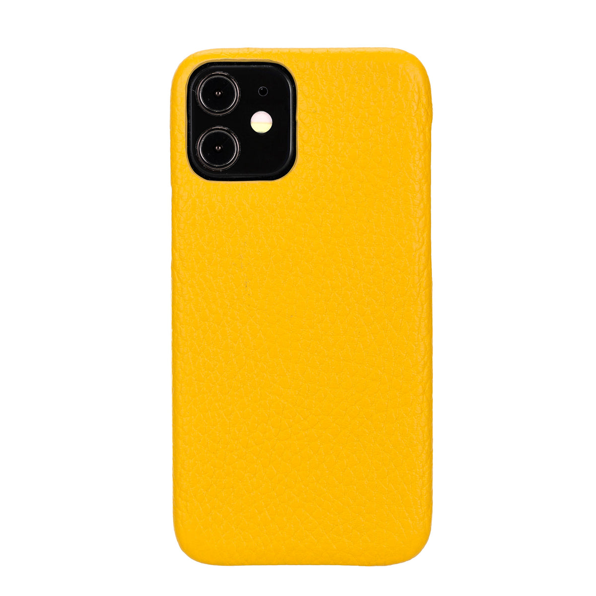 Apple iPhone 12 Series Leather Back Cover Yellow