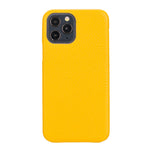 Apple iPhone 12 Series Leather Back Cover Yellow
