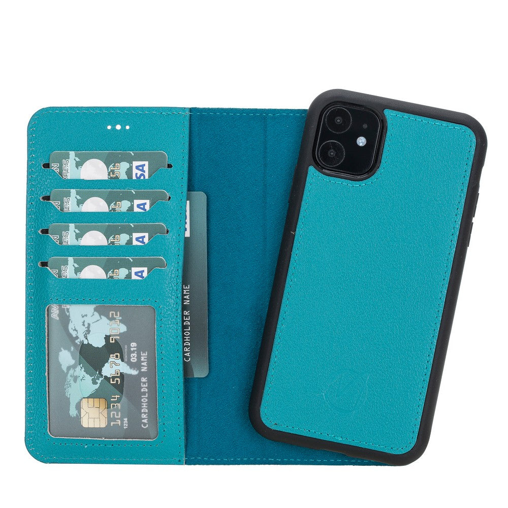 Apple iPhone 11 Series Compatible Leather Wallet Case