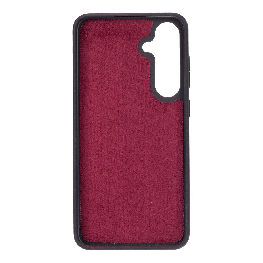 Leather Samsung Galaxy S24, Plus and Ultra Case, Suede Interior, Wireless Charge, Magnetic (Aurora)