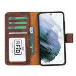 Leather Wallet Case for Samsung Galaxy S23, Plus, Ultra, RFID Blocking, Card Holder, Wireless Charging Compatible (Evervale)
