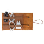 Leather Cable Accessory Carrying Bag