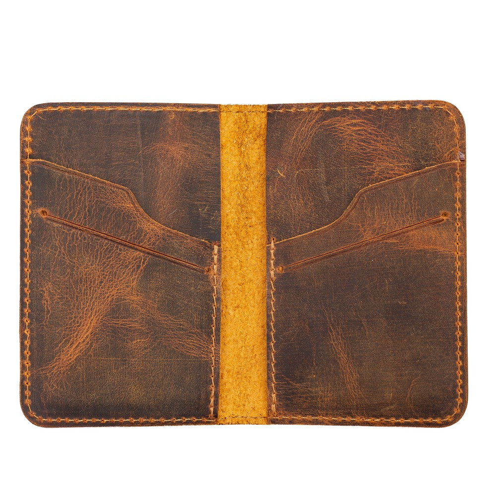 Leather Card Holder – Minimalist Slim Bifold Wallet for Men & Women (Matteo)